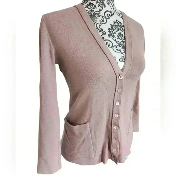 Ports International Cardigan Pure Virgin Wool Pink Button Down Vintage Women's M - Picture 4 of 10